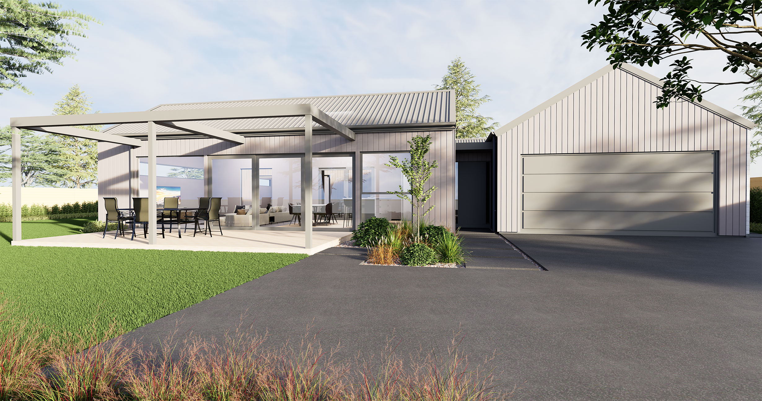 The Hallmark Series Rakaia House Floor Plan Front View Design by Hallmark Homes Christchurch Canterbury New Zealand,